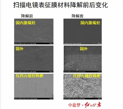 扫描电镜下的膜材料降解对比，樱桃视频下载APP成人版樱桃视频APP污电影包膜完胜，更环保，更绿色